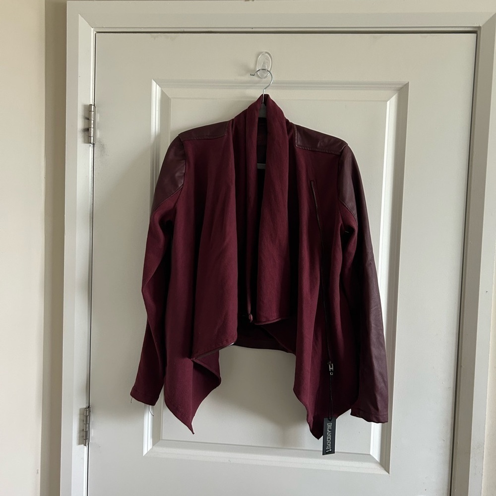 Blanknyc Maroon Burgundy Zip Up Motorcycle Jacket